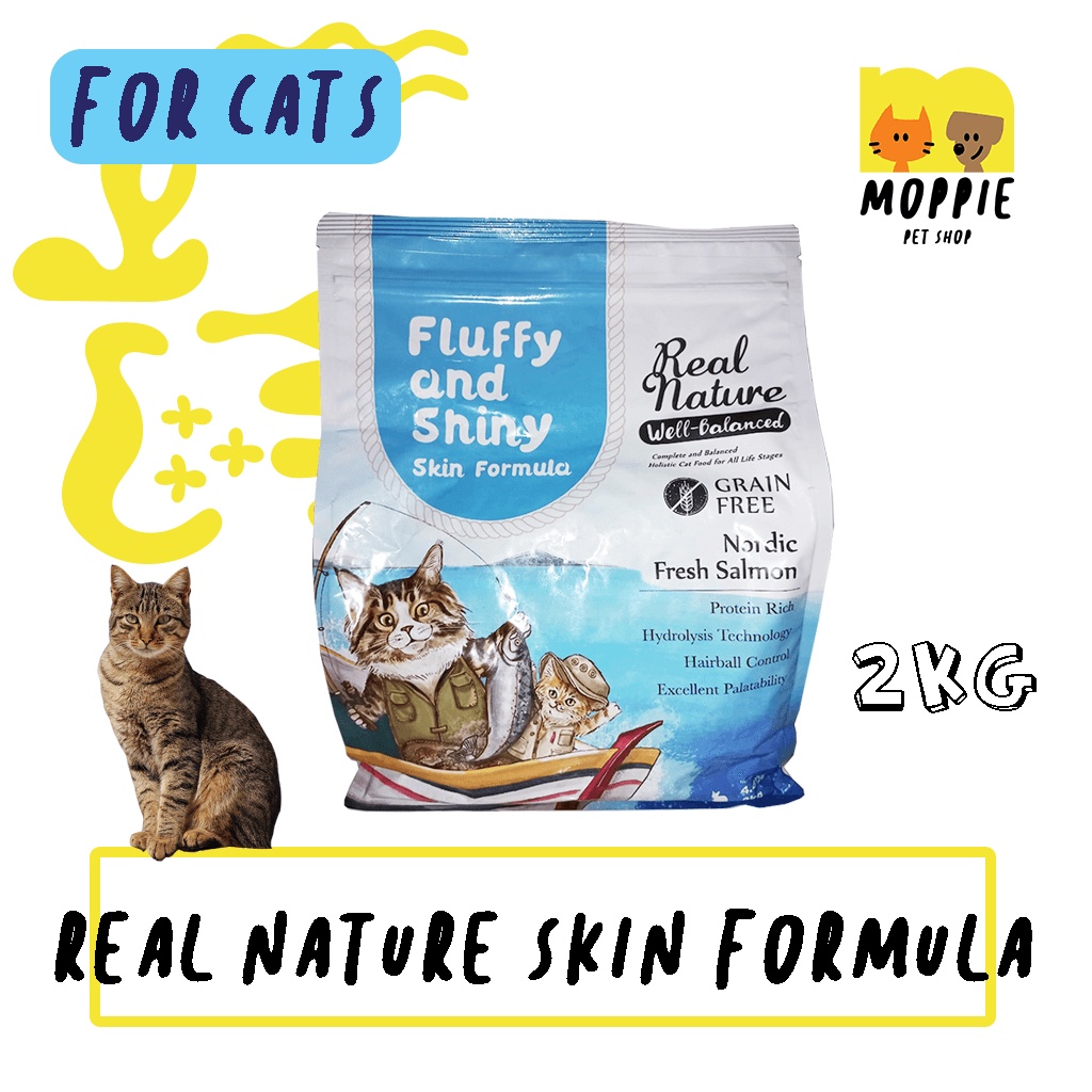 Jual REAL NATURE CAT SALMON SKIN FORMULA FLUFFY N SHINY MAKANAN KUCING