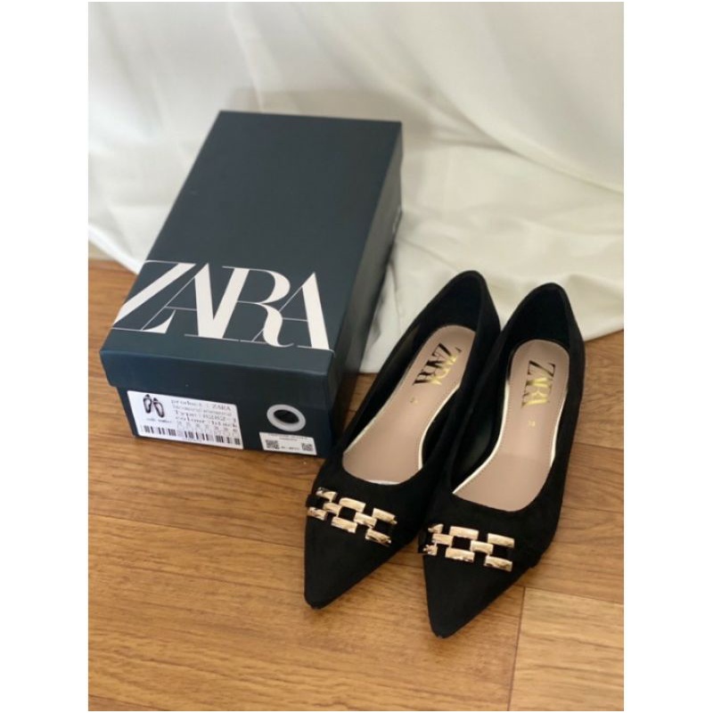 ZARA GOLD CHAIN FLATSHOES