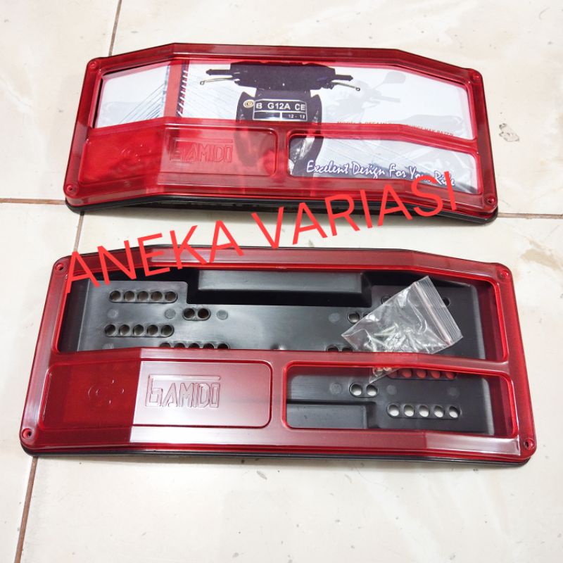 Cover Plat Nomor Motor Gamino Model Kotak - cover plat nomor model cembung