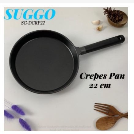 CREPES SUGGO Wajan Kwalik Suggo Crepes Maker 22 CM Crepe Teflon Cetakan Kulit Lump DIVA STORE