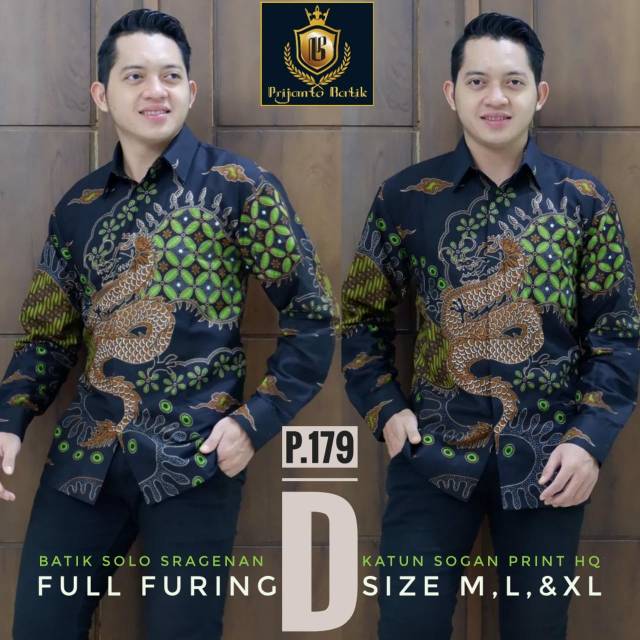 Kemeja Batik Eksklusif Motif Naga P179