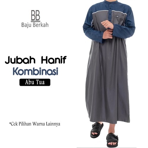 Jubah Pria Dewasa Lengan Panjang Premium / Jubah Hanif Kombinasi