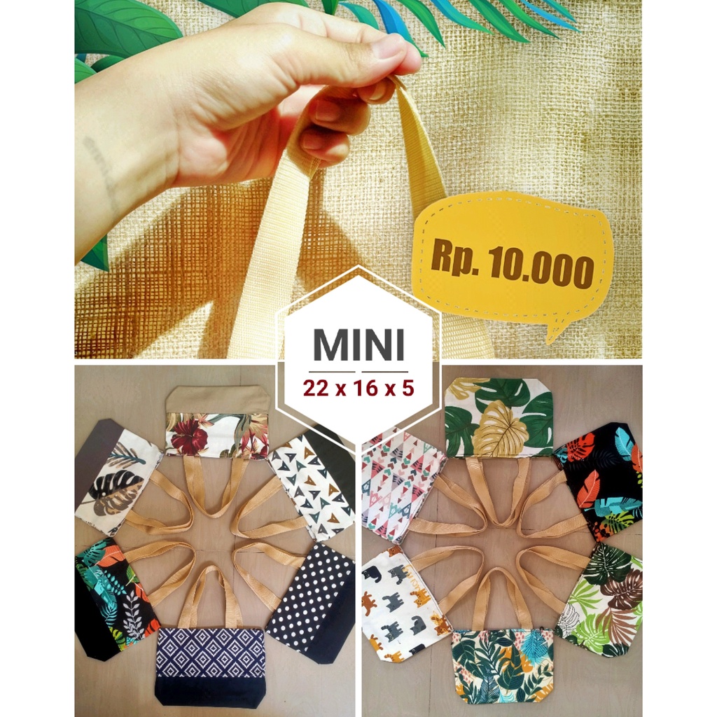 Mini Tas Make Up Bahan Kanvas / Tas Kosmetik Kanvas / Tas Mini Kanvas / Tas mini Travel / Souvenir