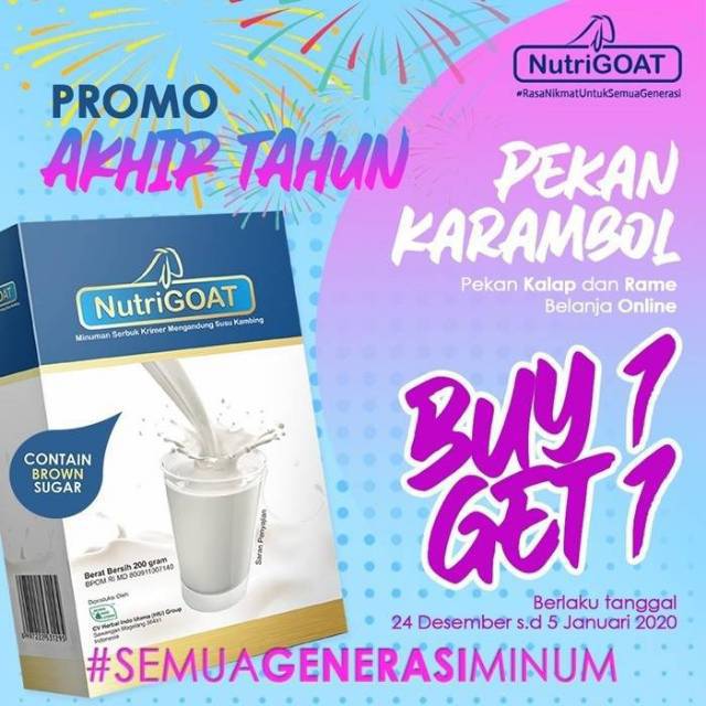 

Buy 1 free 1 - NUTRIGOAT / NUTRI GOAT BELI 1 GRATIS 1 susu kambing enak - obat hebal insyaAllah