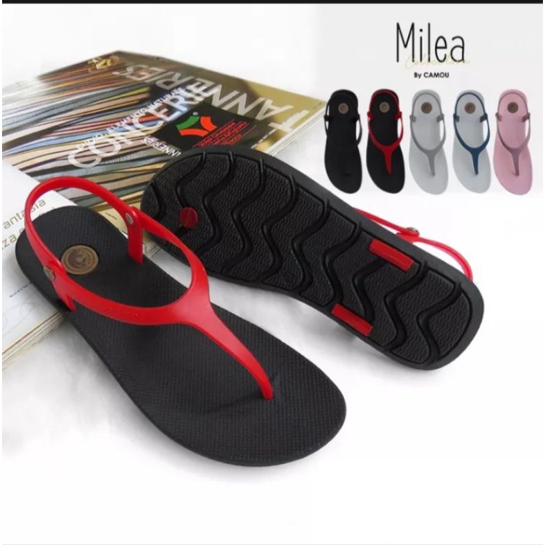 Sandal/Sepatu Flat Bunga Kaca Alina 186-3 PVC / Flatshoes transparan Bening Sepatu Karet Sepatu Sendal