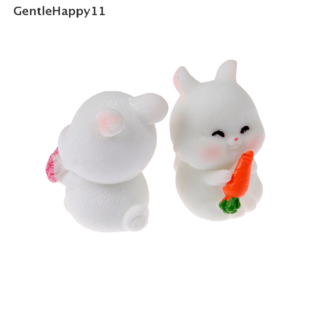 Gentlehappy Miniatur Kelinci Bahan Resin Untuk Dekorasi Taman