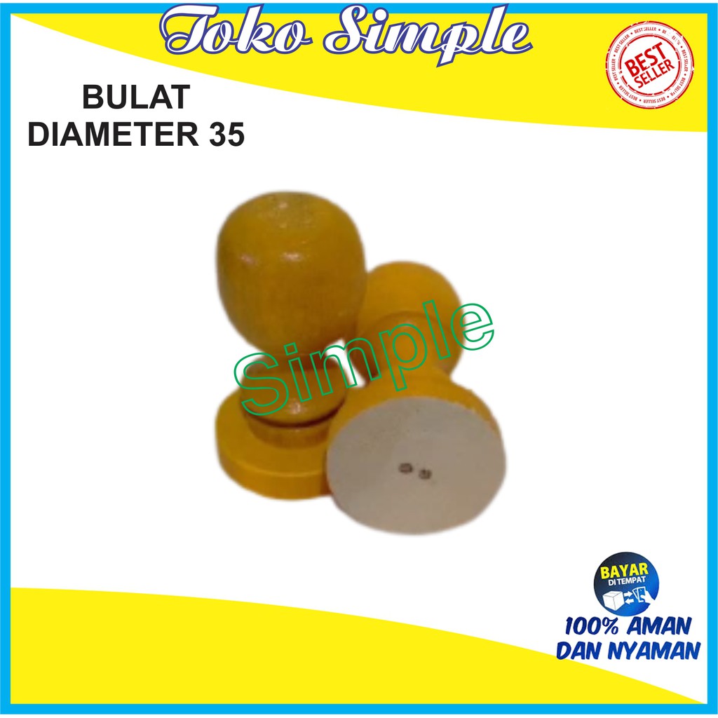 GAGANG STEMPEL KAYU BULAT DIAMETER 35 / GAGANG KAYU MURAH