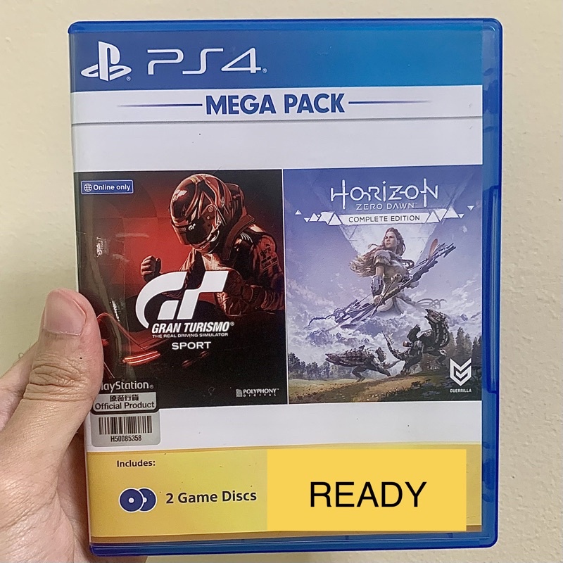 Game Ps4 bundle 2 in 1 Horizon Zero Dawn Complete edition Gran Turismo Sport Balap mobil mega pack g