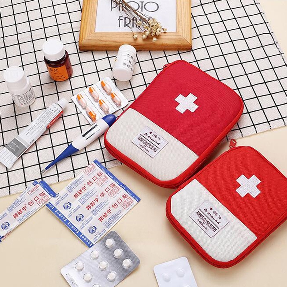 Tas Obat P3k Bentuk Persegi / Tempat Kotak Obat Bag Organizer / Medicine Bag / Tempat Obat