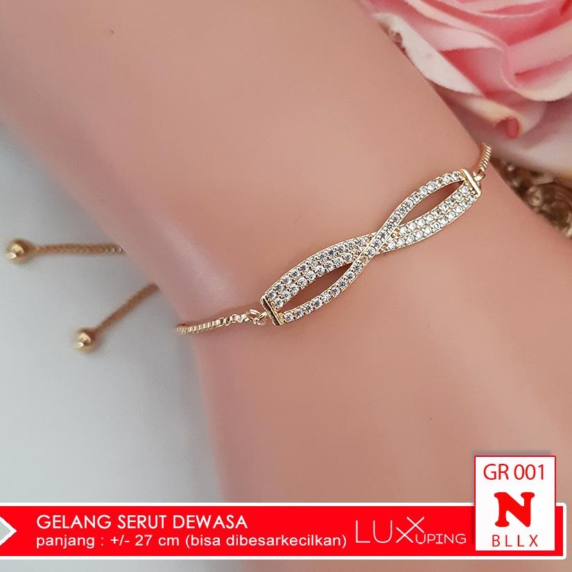 Pra31au22y ‑ GR 001 GESER Untuk Gelang Serut Banyak ModelGelang Dewasa Perhiasan Imitasi Lapis EmasG