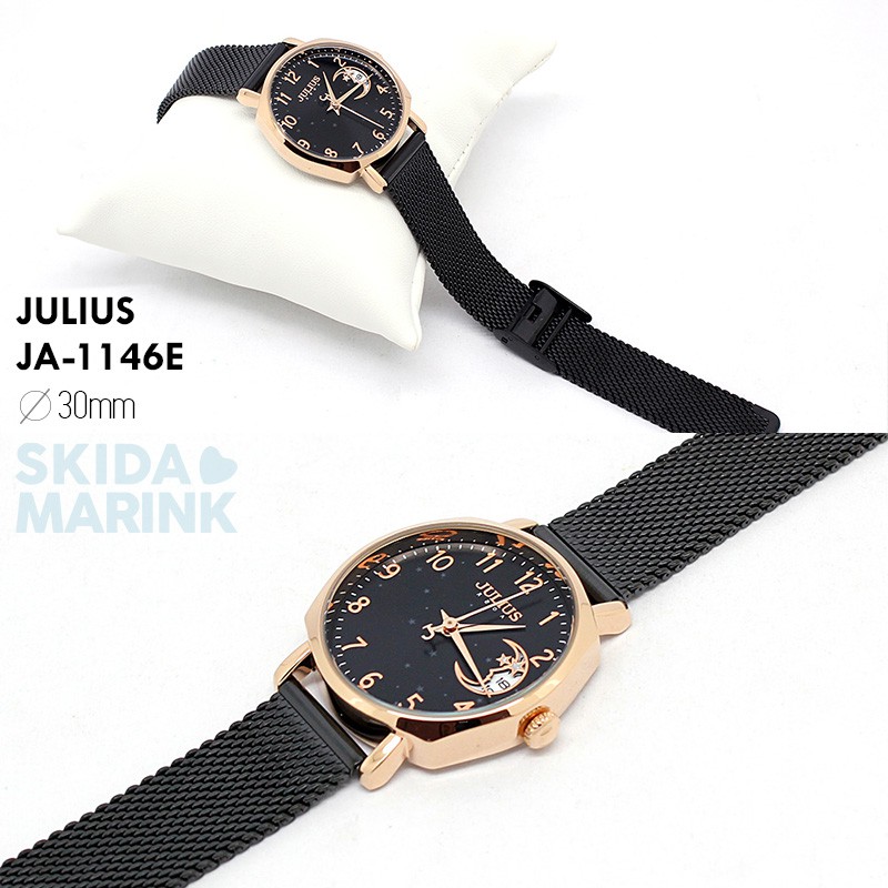 Julius JA-1146 / JA1146 ORIGINAL Jam Tangan Wanita Korea Stainless steel Desain Cantik dan Elegan