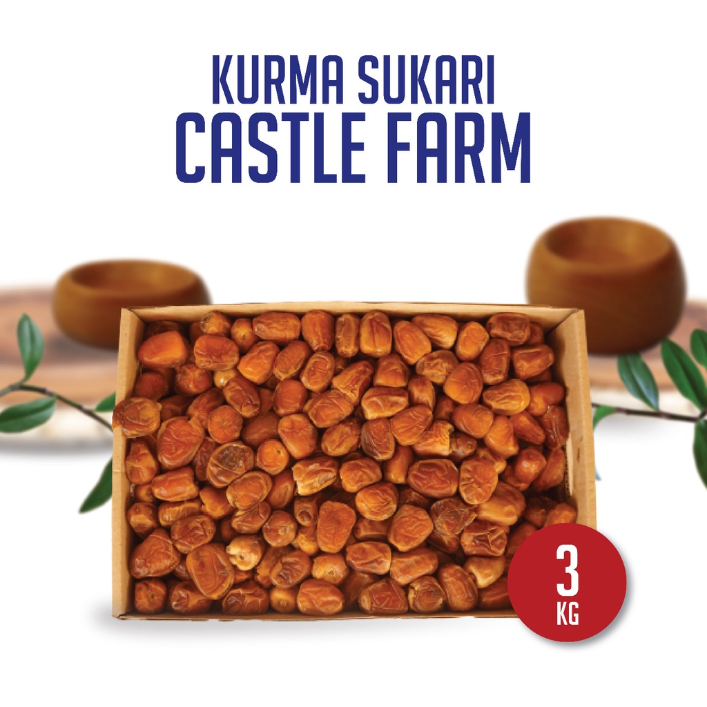 Kurma Sukari Castle Farm 3kg - sukari premium 3kg - castlefarm sukari 3kg