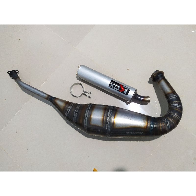 Knalpot ninja Kdx plat karat Suara garing kemrincing rr atau r dan ss-5