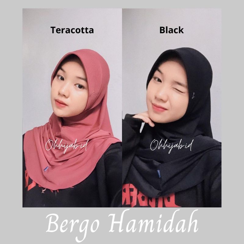 Bergo Hamidah L / Bergo Jersey menutup dada / Hijab jersey