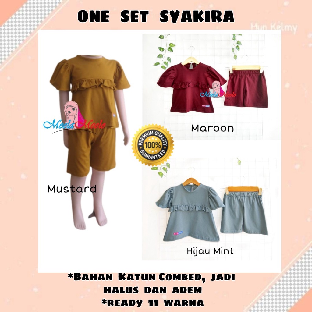 COD ONE SET SYAKIRA | ONE SET ANAK BAHAN KATUN SUOER ADEM | PAKAIAN ANAK PEREMPUAN MURAH | GROSIR BAJU