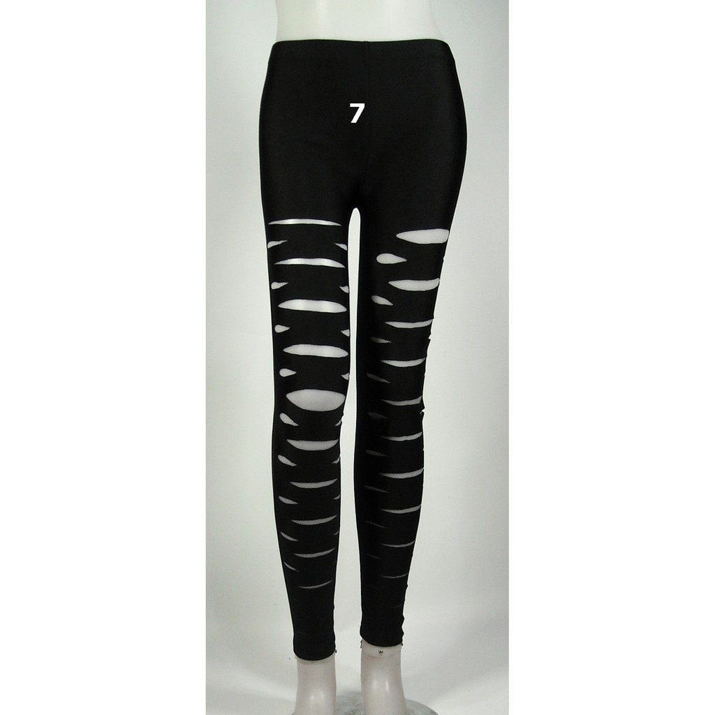 Legging Sobek Ripped Legging Slashed Legging