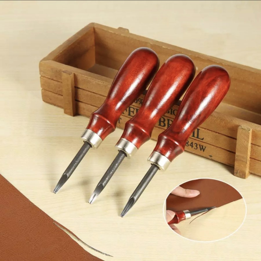 Leather Edge beveler skiving penipis pinggiran kulit - Leather Tools