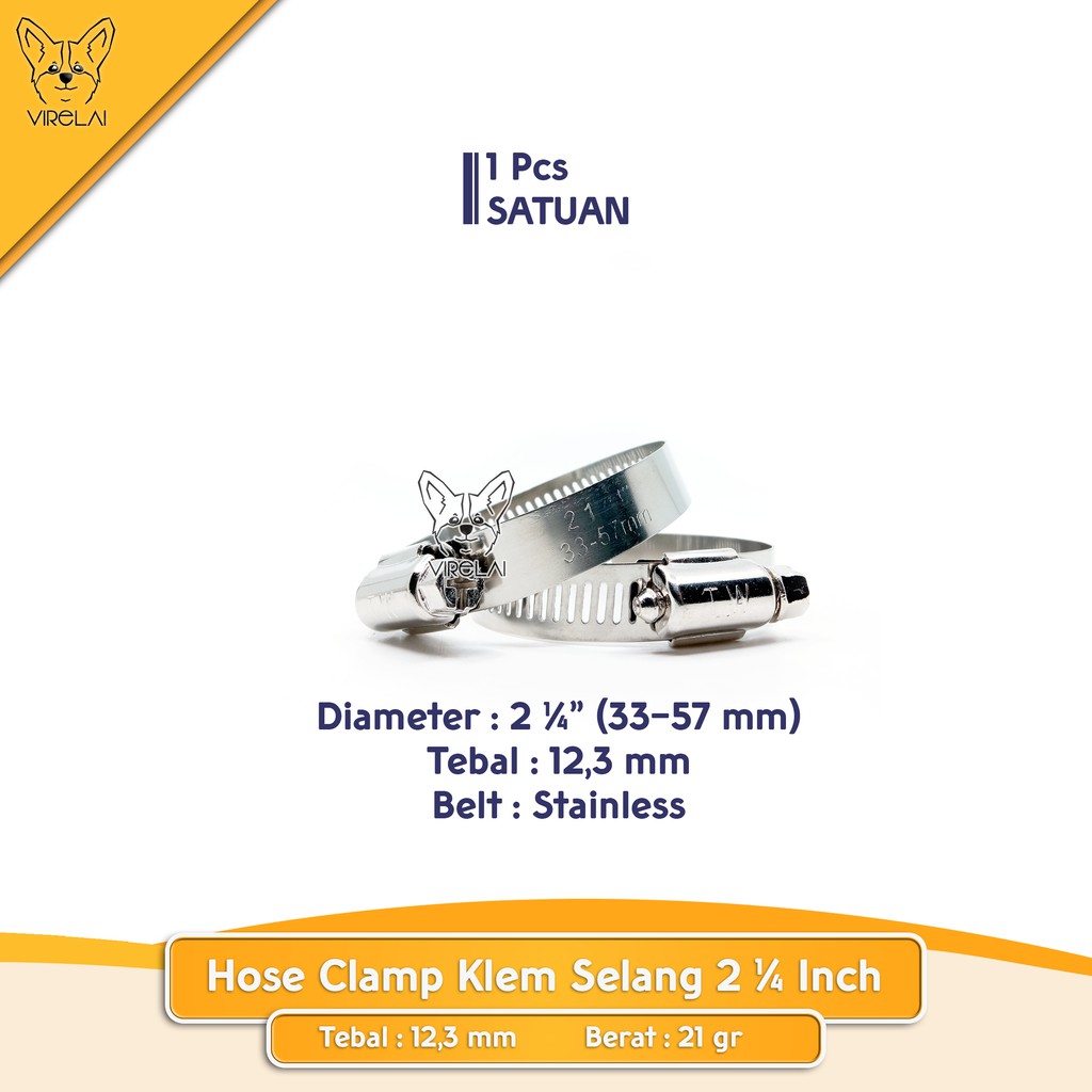 Stainless Klem Selang / Hose Clamp 2&quot; , 2 1/2&quot; , 2 1/4&quot; [TW]