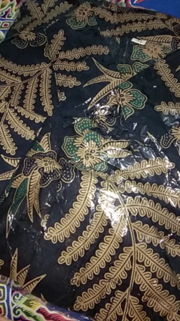 Zf048 Kemeja Batik Pria Lengan Panjang Spesial Navy Size M L Xl Xxl Bswart Batik Hrb026 Kenango Hem