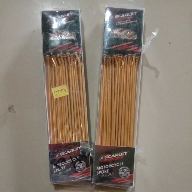 SCARLET Ruji Jari jari KLX Ring 17 17 Depan Belakang Gold