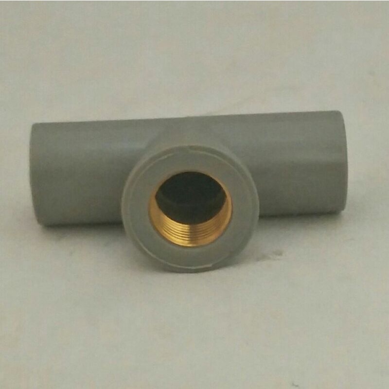 Knie/ keni T drat dalam kuningan 1/2 inch tee drat dalam kuningan