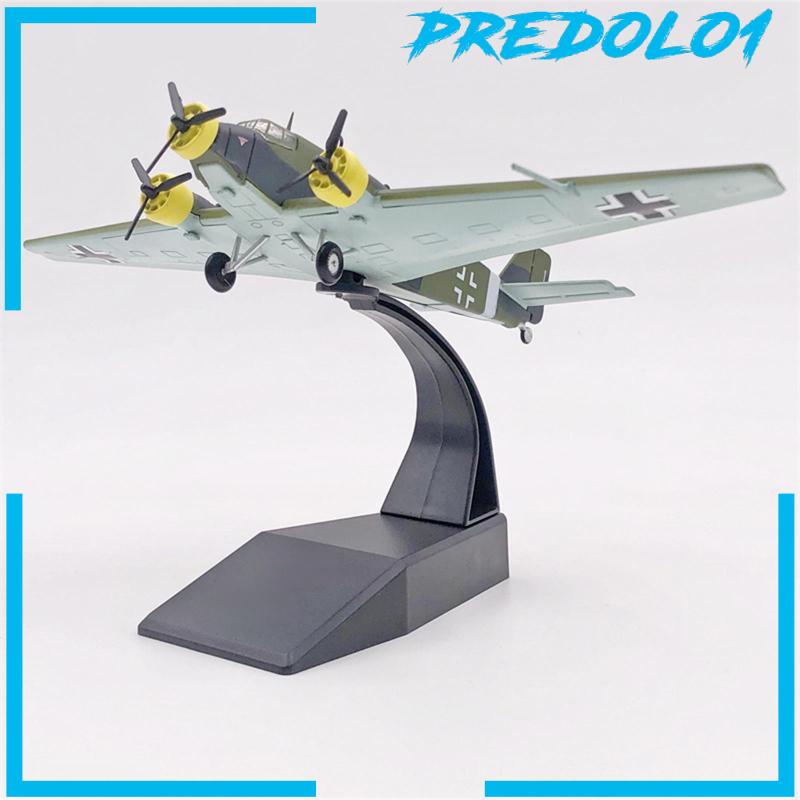 (Predolo1) Miniatur Diecast Pesawat Terbang Ju-52 Skala 1: 144 Bahan Alloy Dengan Stand