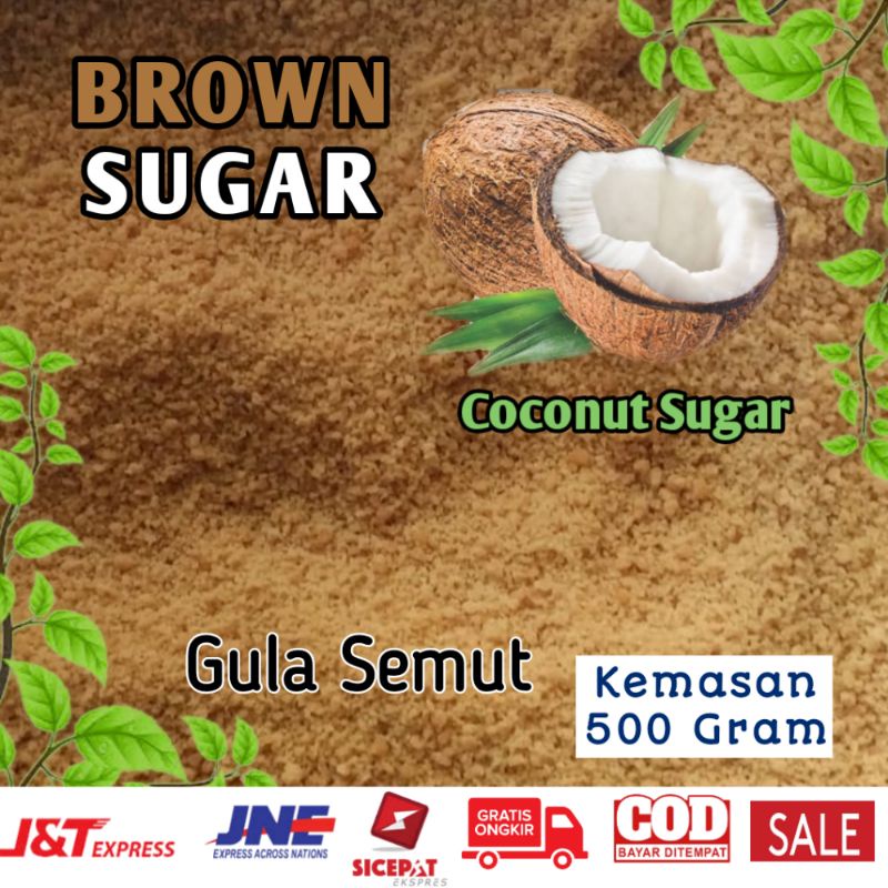 

Gula Semut Coconut Sugar Brown Sugar Organik Kemasan 500Gram