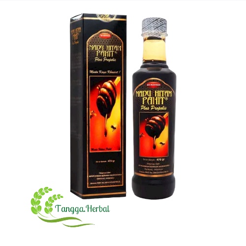 Ar Rohmah Madu Hitam Pahit ArRohmah Plus Propolis 470 Gr - Madu Hitam Pahit ArRohmah / Ar Rohmah / A