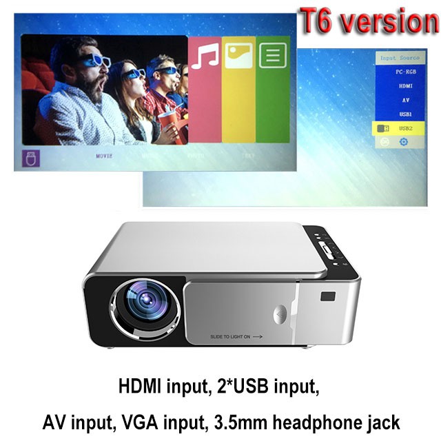 Proyektor Projector Unic T6 With Miracast Mirroring 80 ANSI Lumens