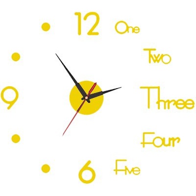 Jam Dinding Tempel Besar DIY Analog 3D Giant Modern Clock - SC