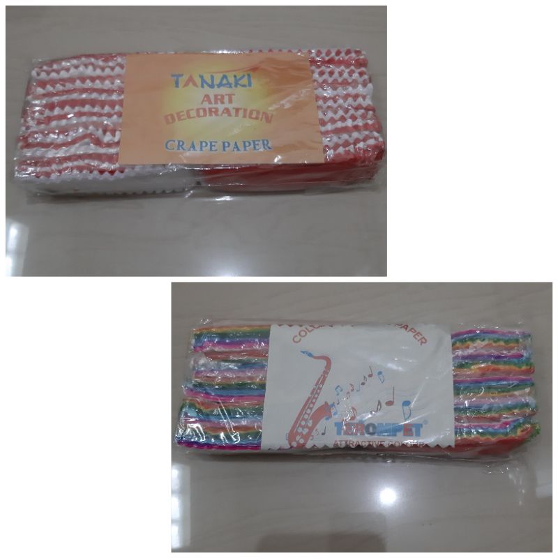 

kertas krep skrep crape tisu tissue dekorasi paper potong kecil merah putih warna warni
