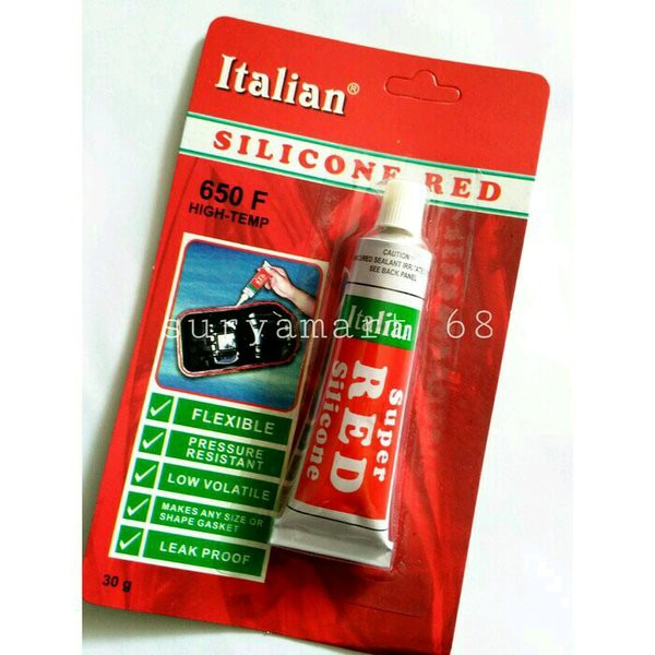 

Jual lem packing lem gasket Red silicone 35gr kecil Murah