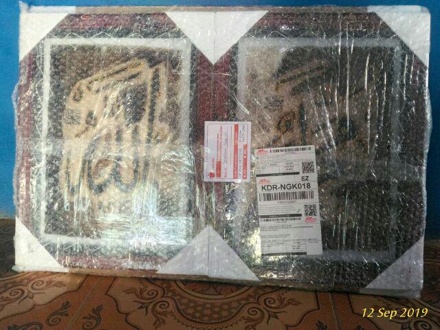 (tak Tertandingi) Kaligrafi Paket Jumbo 3 Pcs Ayat Kursi Kabah Dan Allah Muhammad Plus Pigura