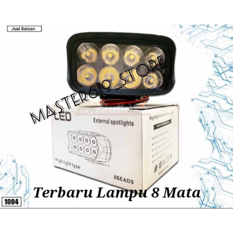 Lampu LED Bar Tembak Sorot Laser Gun CREE Motor 8 mata 8 watt / variasi