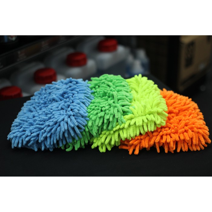 CHENNILE WASH MITT | Dual Side Sarung Tangan Cuci Mobil Motor Noodle Cendol