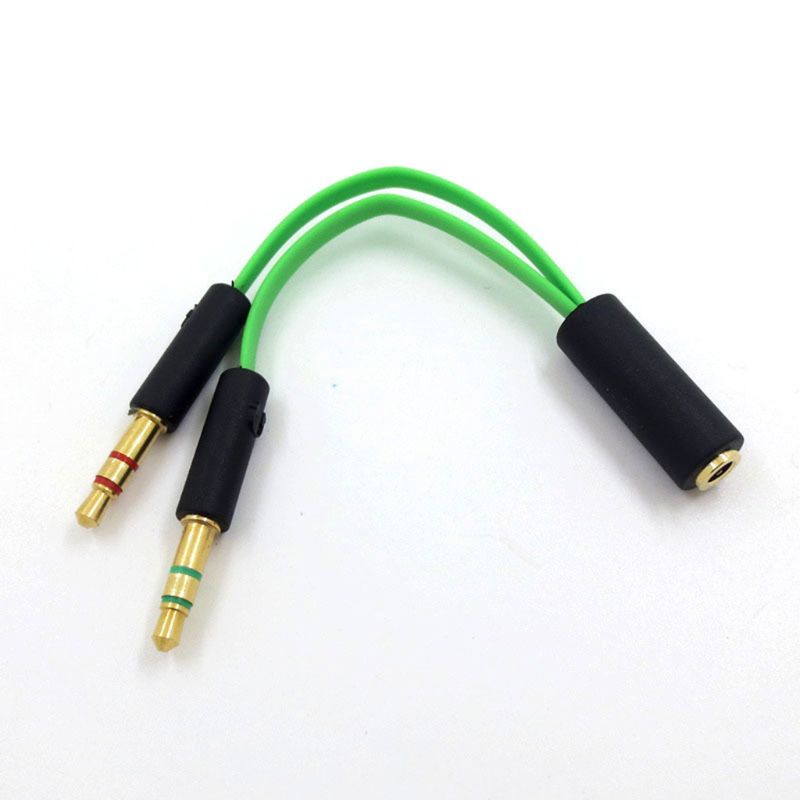 Btsg Adapter Splitter Kabel Audio Headphone / Headset / Microphone Untuk Komputer Razer