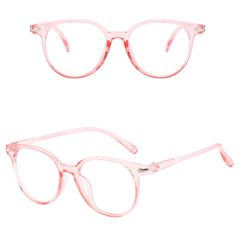 Kacamata Vintage Frame Bulat Bahan PC Transparan Polos