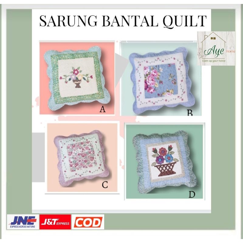 Sarung Bantal Sofa Sarung Bantal Quilting Sarung Bantal Kursi Sofa Ruang Tamu Cushion Bantal Sofa Se