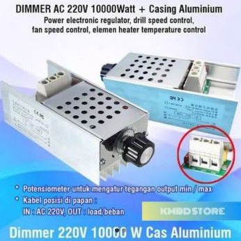 Dimmer SCR  10000w AC 220 Volt 10000 Watt + Casing Aluminium