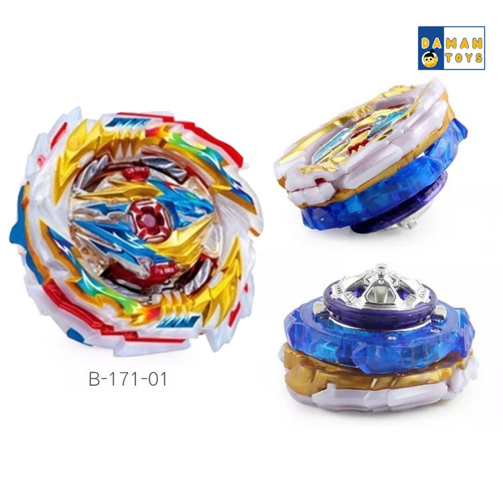 Mainan Gasing Beyblade 3in1 Superking Triple Booster Set Launcher Baru