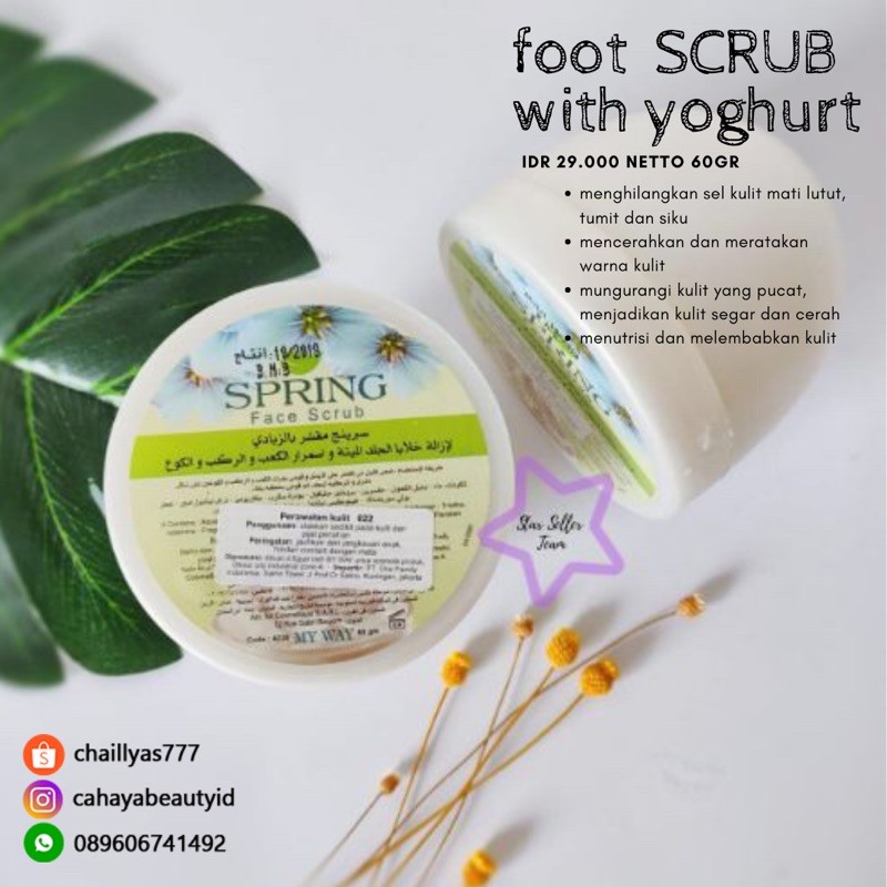 SPRING Elbow & foot SCRUB with yoghurt my way