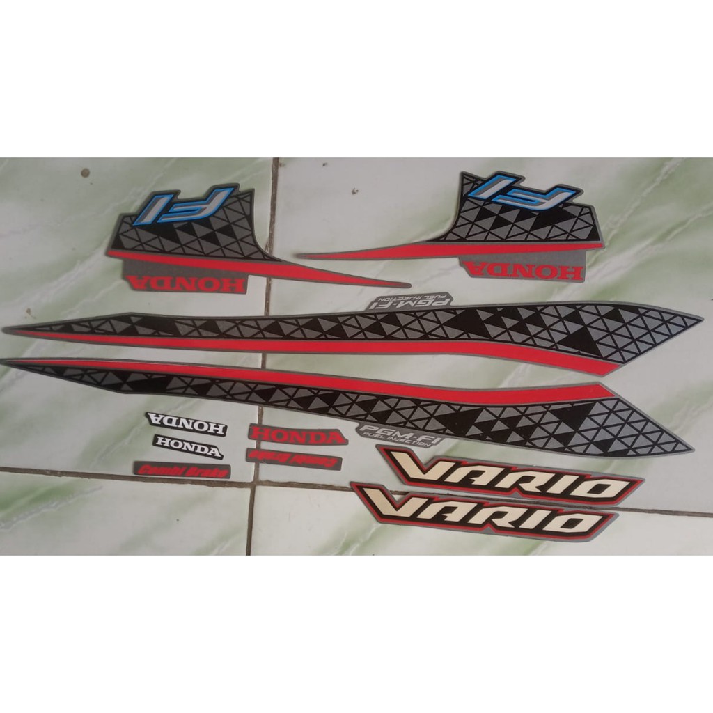 stiker striping honda vario 110 2016 dark grey