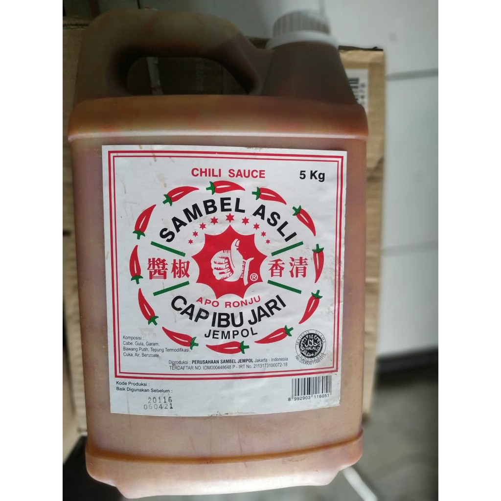 

SAMBAL IBU JARI / JEMPOL JERIGEN 5 KG