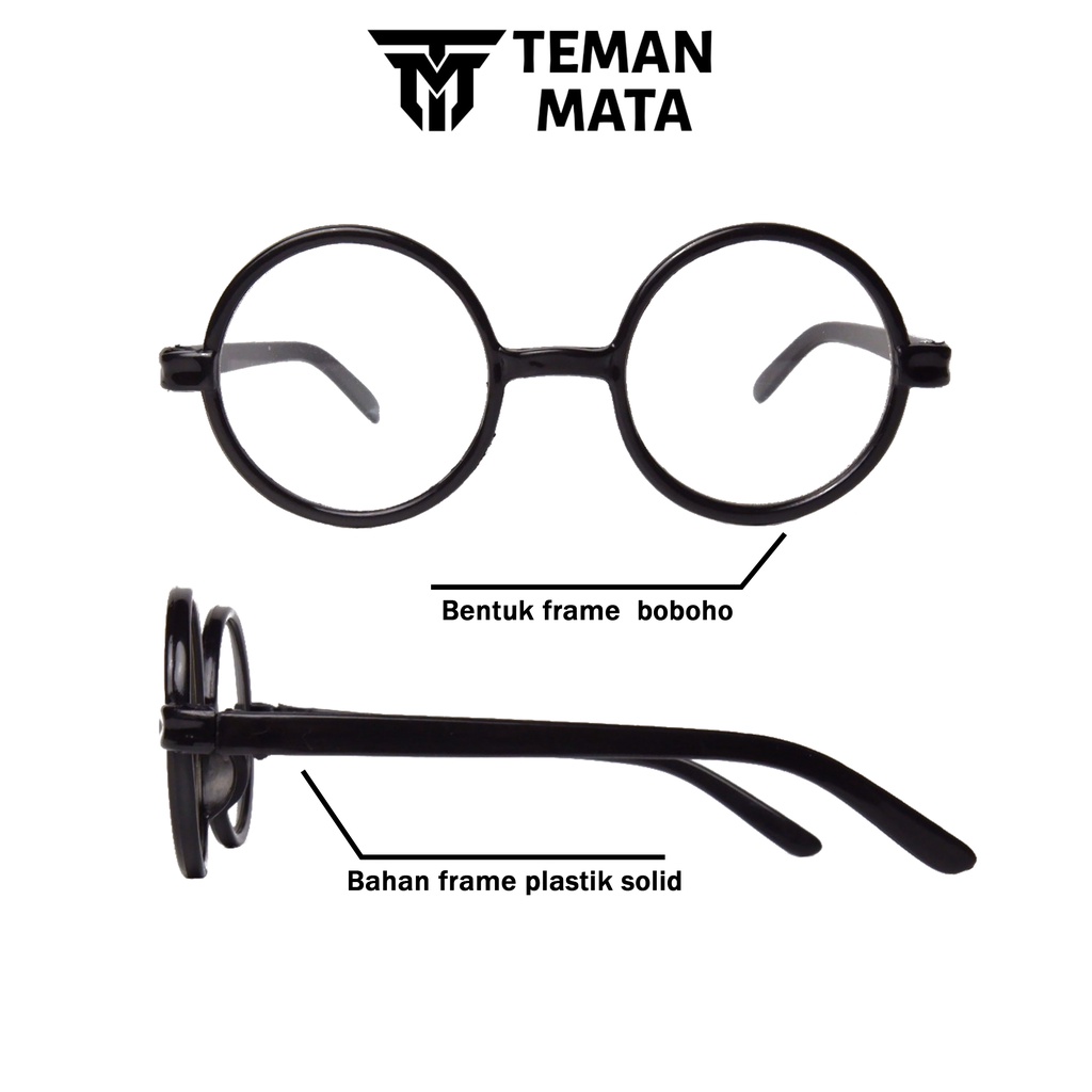 Kacamata anak Nobita Bulat Boboho Plastik Pria/Wanita-2