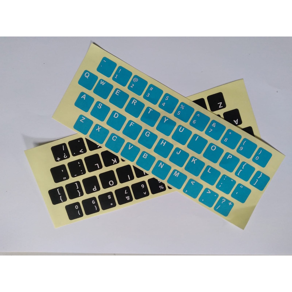 Sticker Keyboard english internasional qwerty abjad bahasa indonesia