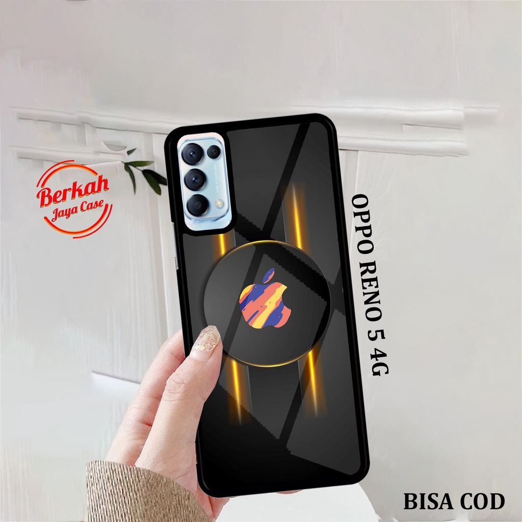 Case OPPO RENO 5 4G Casing OPPO RENO 5 4G case APEL BLACKGROUND Case hp kondom hp case aesthetic cas