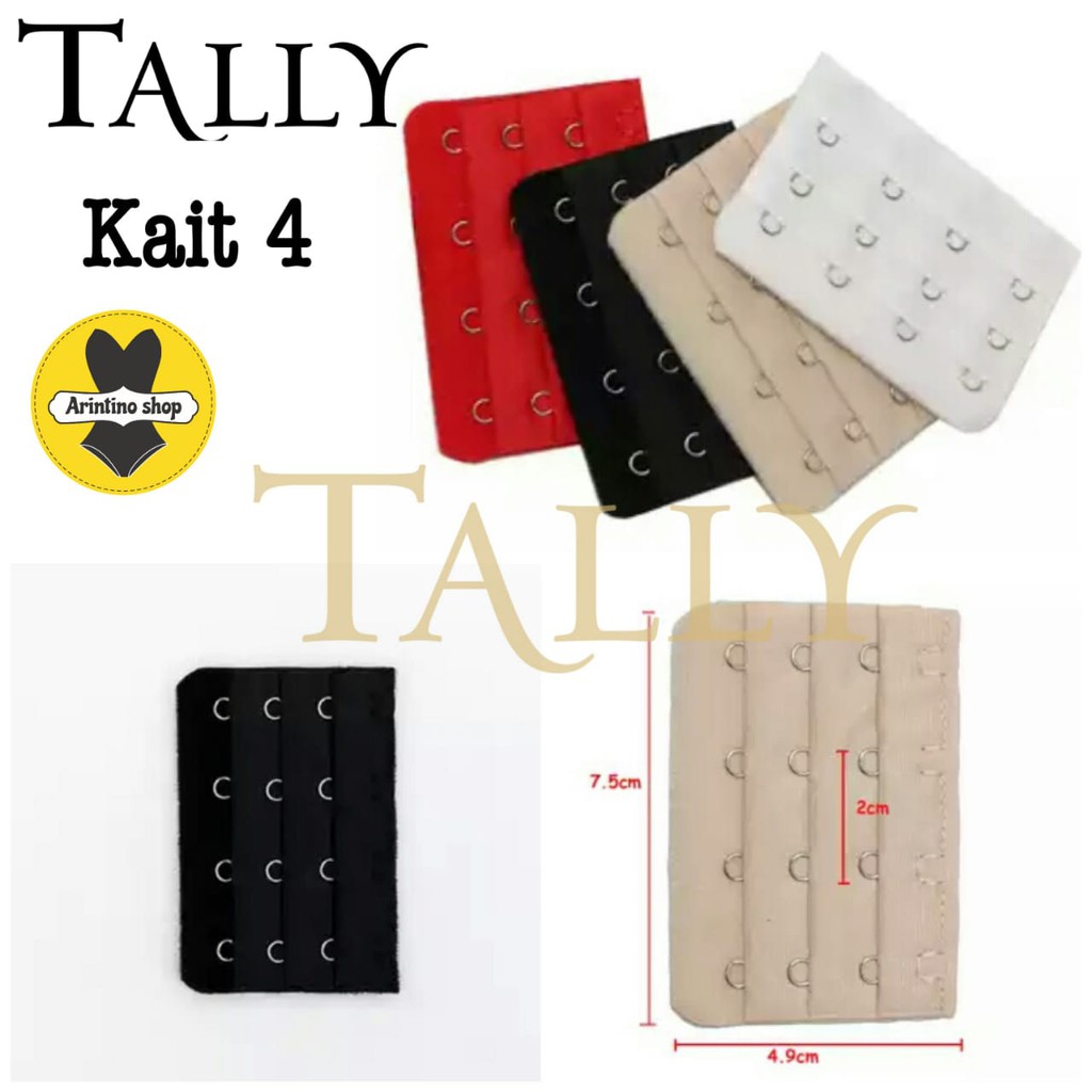 Kait Bra 4 Lianglisi by Tally Kait 4 Penyambung Lingkar Bra | Bra Extension Kait Bh |jt