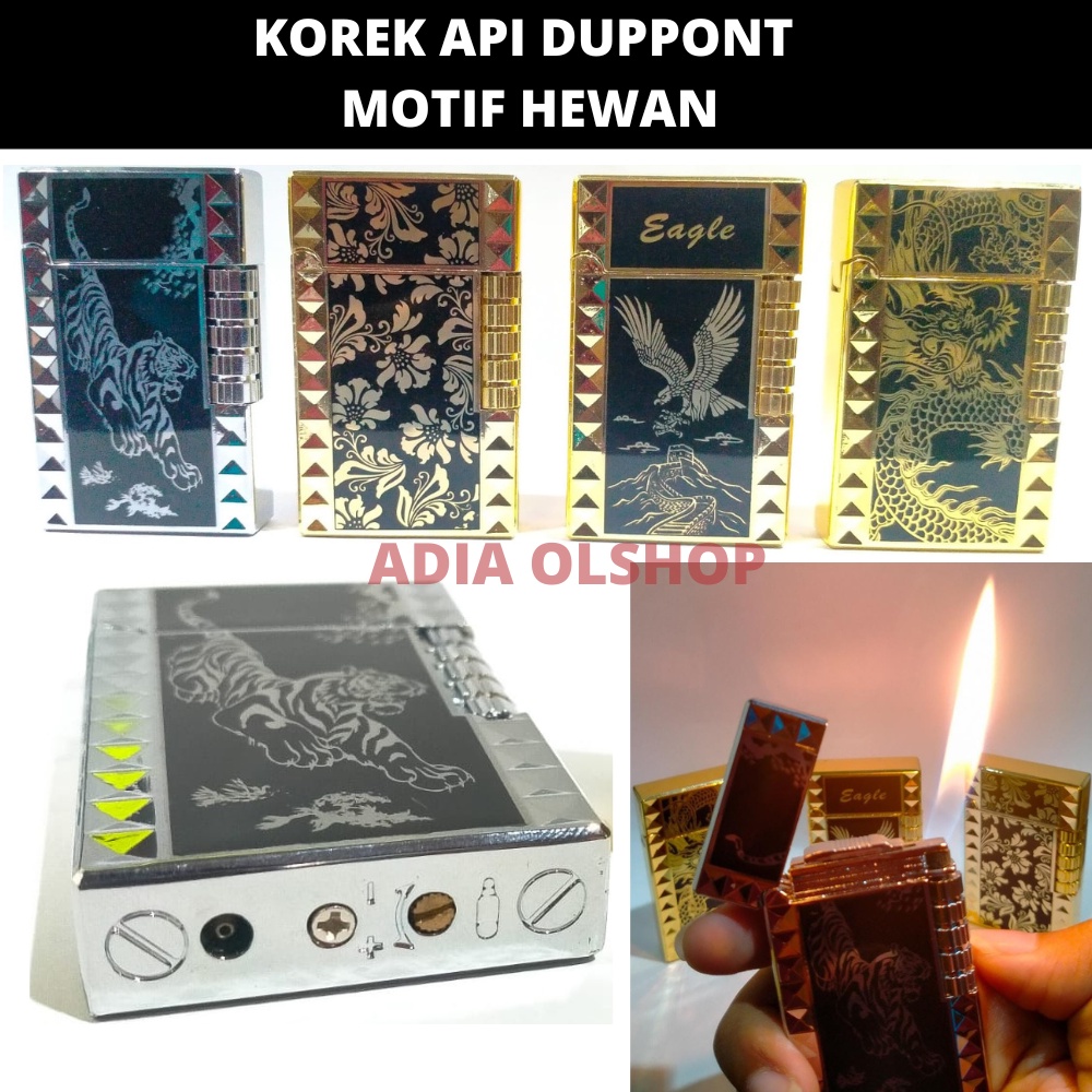 Korek Api Duppont Elegent Motif Hewan - Motif Random