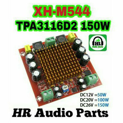 XH-M544 TPA3116D2 Digital High Power Amplifier Mono 150W DC 12V - 24V