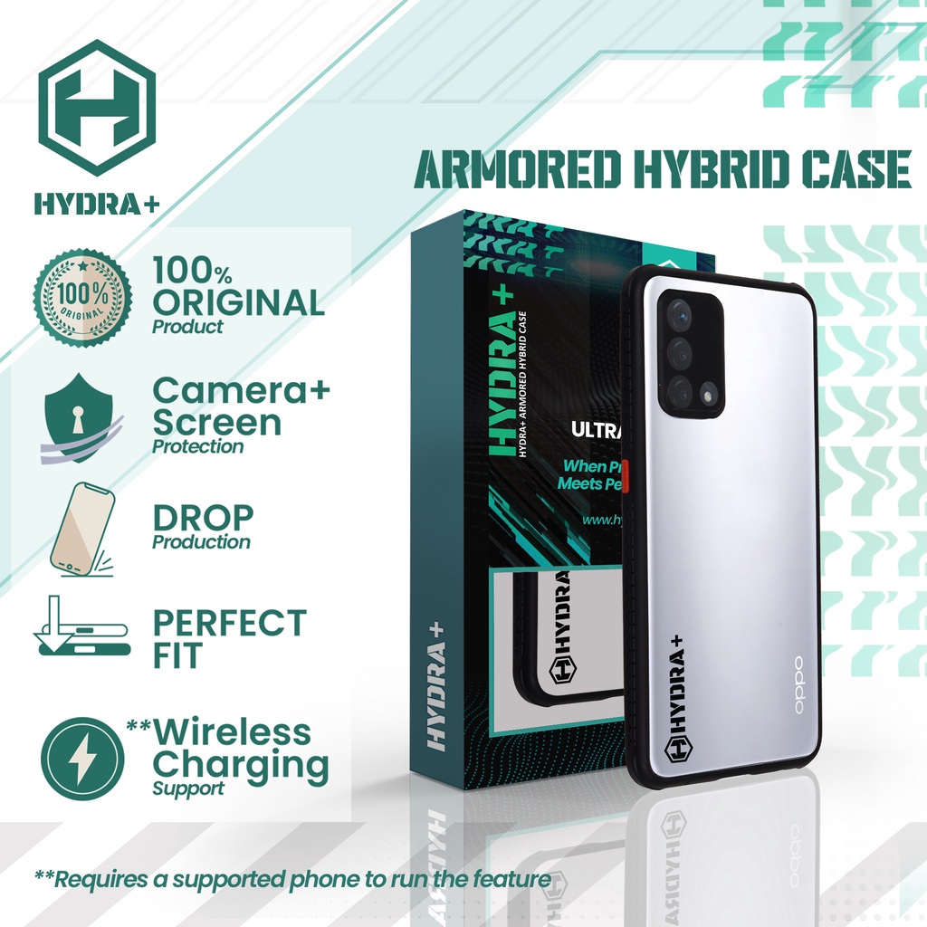 HYDRA+ OPPO A74 4G Armored Hybrid Case - Casing Hardcase Soft